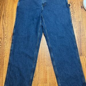 Carhartt Men's Carpenter Dark Wash Loose Fit Blue Jeans